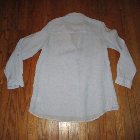 SIGRID OLSEN 100% Linen L/S B/F Blouse - Picture 5 of 7